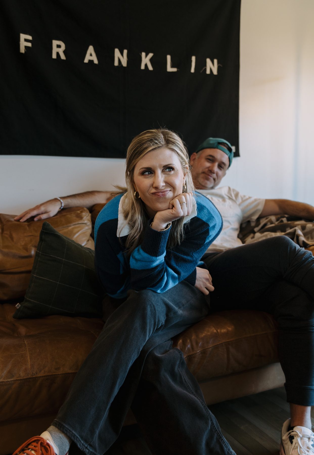 Joe and Kristin at home together