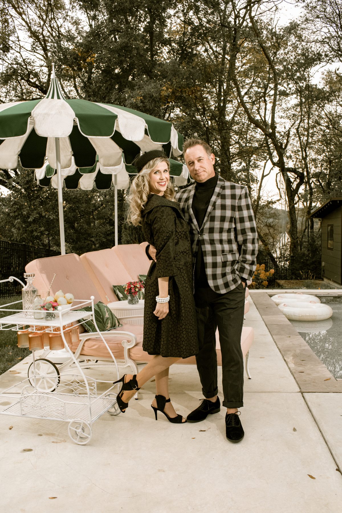 Joe and Kristin dressed up together