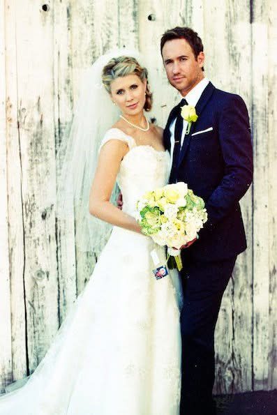 Joe and Kristin on their wedding day